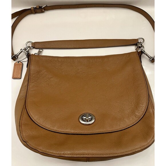 Coach Vintage Y2K Soho Hampton Turnlock Shoulder Bag Brown Pebble 